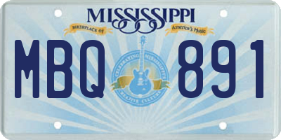 MS license plate MBQ891
