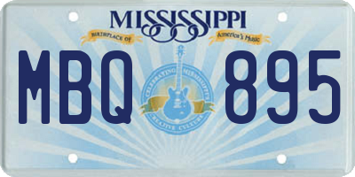 MS license plate MBQ895