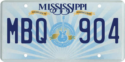 MS license plate MBQ904