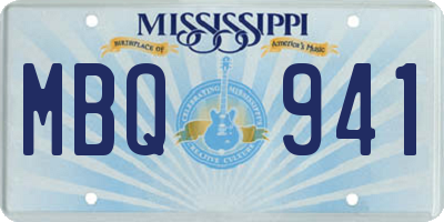 MS license plate MBQ941