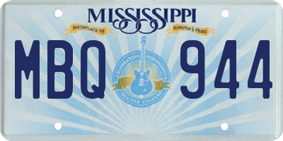 MS license plate MBQ944