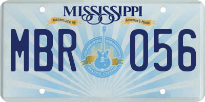 MS license plate MBR056
