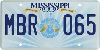 MS license plate MBR065