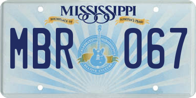 MS license plate MBR067