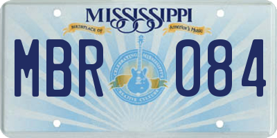 MS license plate MBR084