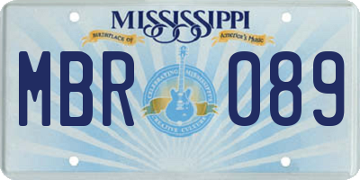 MS license plate MBR089