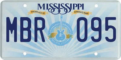MS license plate MBR095