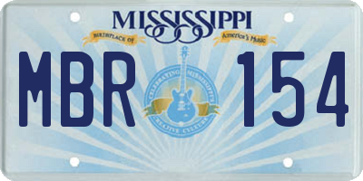 MS license plate MBR154