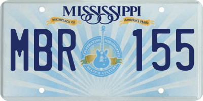 MS license plate MBR155