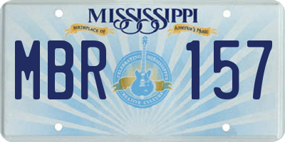 MS license plate MBR157