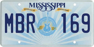 MS license plate MBR169