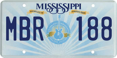 MS license plate MBR188