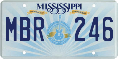 MS license plate MBR246