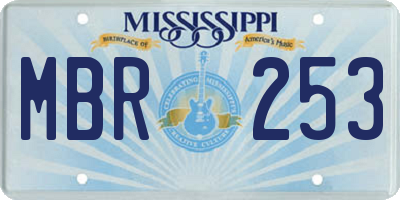 MS license plate MBR253