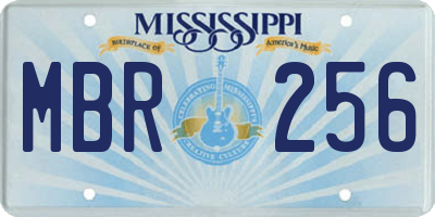 MS license plate MBR256