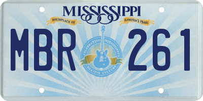 MS license plate MBR261