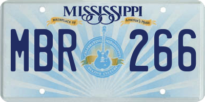 MS license plate MBR266