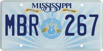 MS license plate MBR267