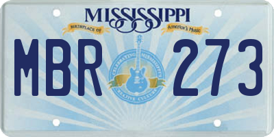 MS license plate MBR273