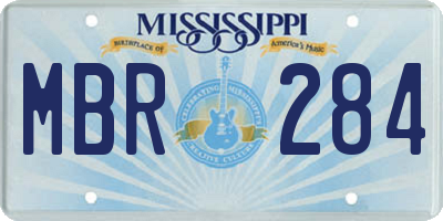 MS license plate MBR284