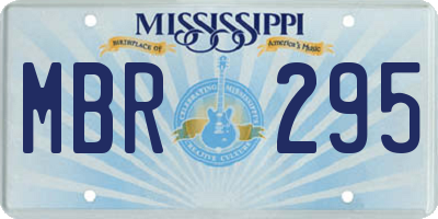 MS license plate MBR295