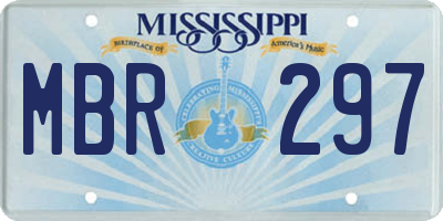 MS license plate MBR297