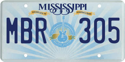MS license plate MBR305