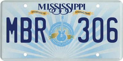 MS license plate MBR306