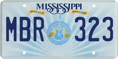 MS license plate MBR323