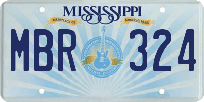 MS license plate MBR324