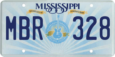 MS license plate MBR328