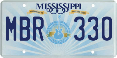 MS license plate MBR330