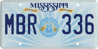 MS license plate MBR336
