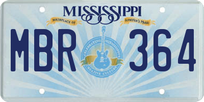 MS license plate MBR364