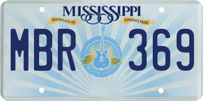 MS license plate MBR369