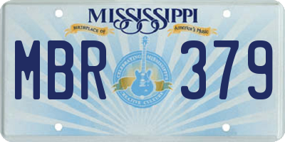 MS license plate MBR379