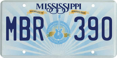 MS license plate MBR390