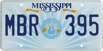 MS license plate MBR395