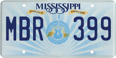 MS license plate MBR399