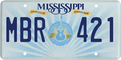 MS license plate MBR421