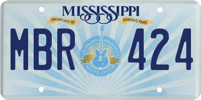 MS license plate MBR424