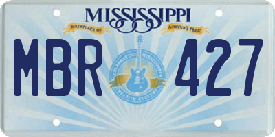 MS license plate MBR427