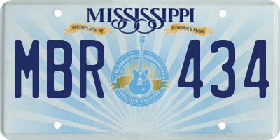 MS license plate MBR434