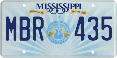 MS license plate MBR435