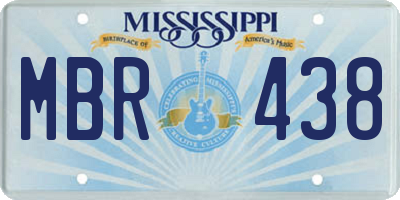 MS license plate MBR438