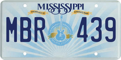 MS license plate MBR439
