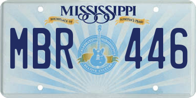 MS license plate MBR446