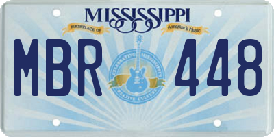 MS license plate MBR448