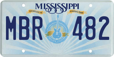 MS license plate MBR482