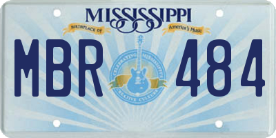 MS license plate MBR484